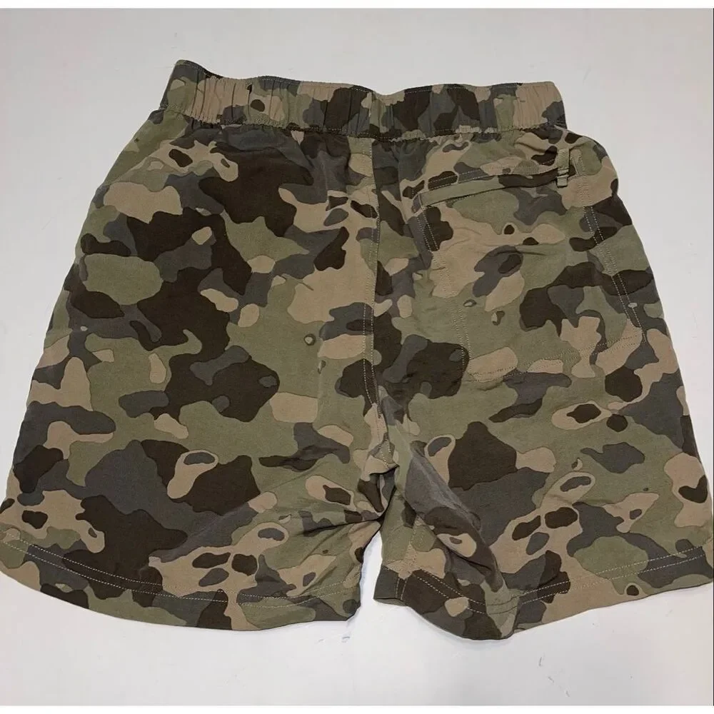 The‎ North Face Lined Camo Print Swim Trunks Men's Small Green